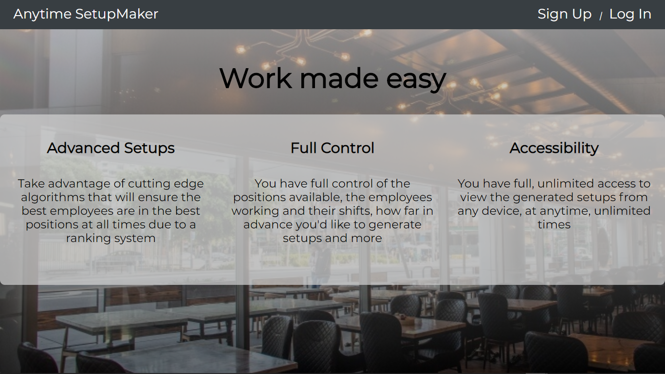 SetupMaker app screenshot